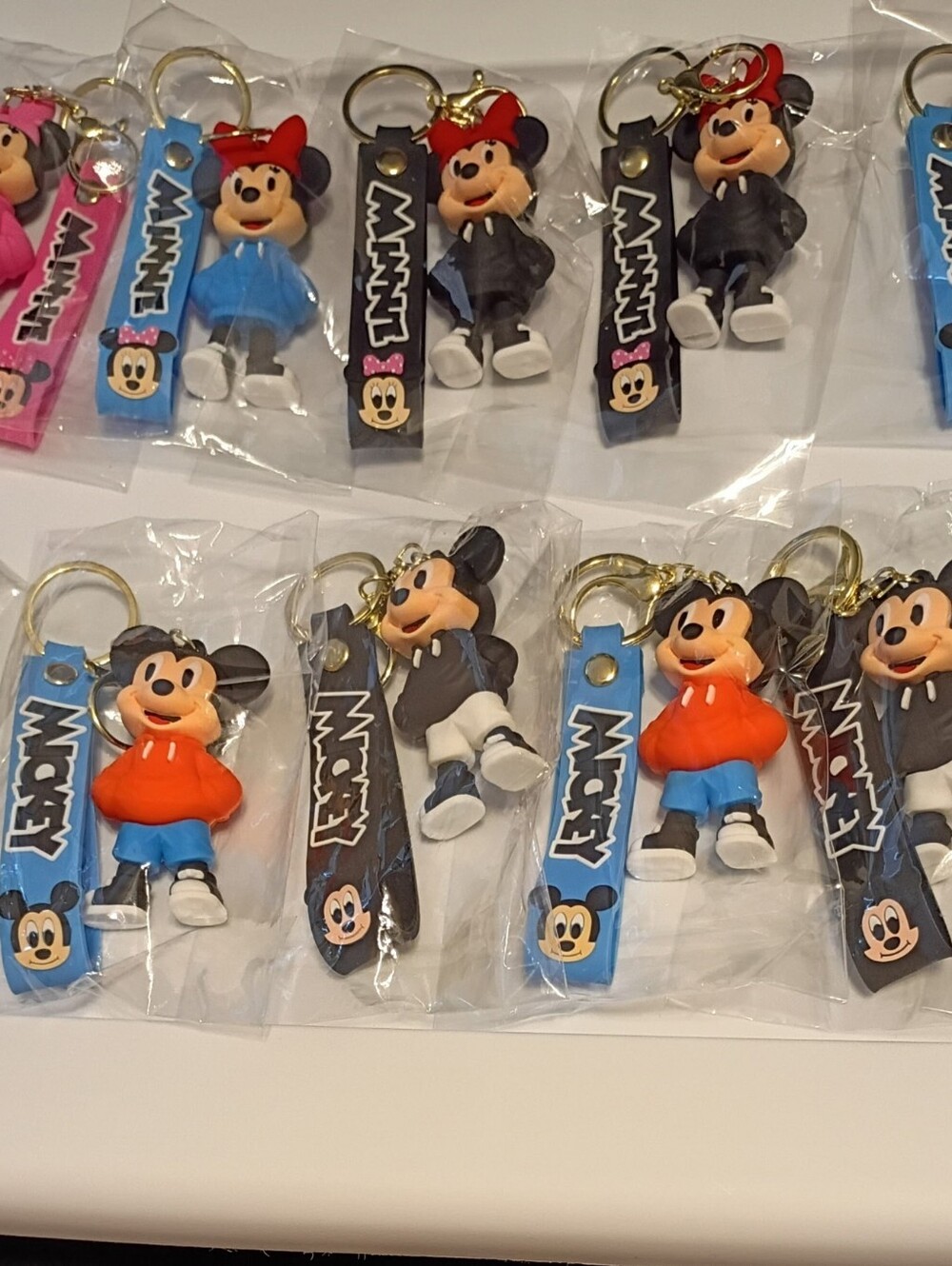 Mickey & Minnie Bag Charm Bundle| 11-Piece Large Keychain Set| Purse Accessories